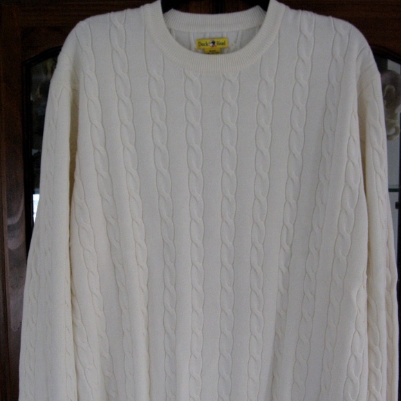 DUCK HEAD CREAM CREWNECK CABLE SWEATER XL - Picture 1 of 3